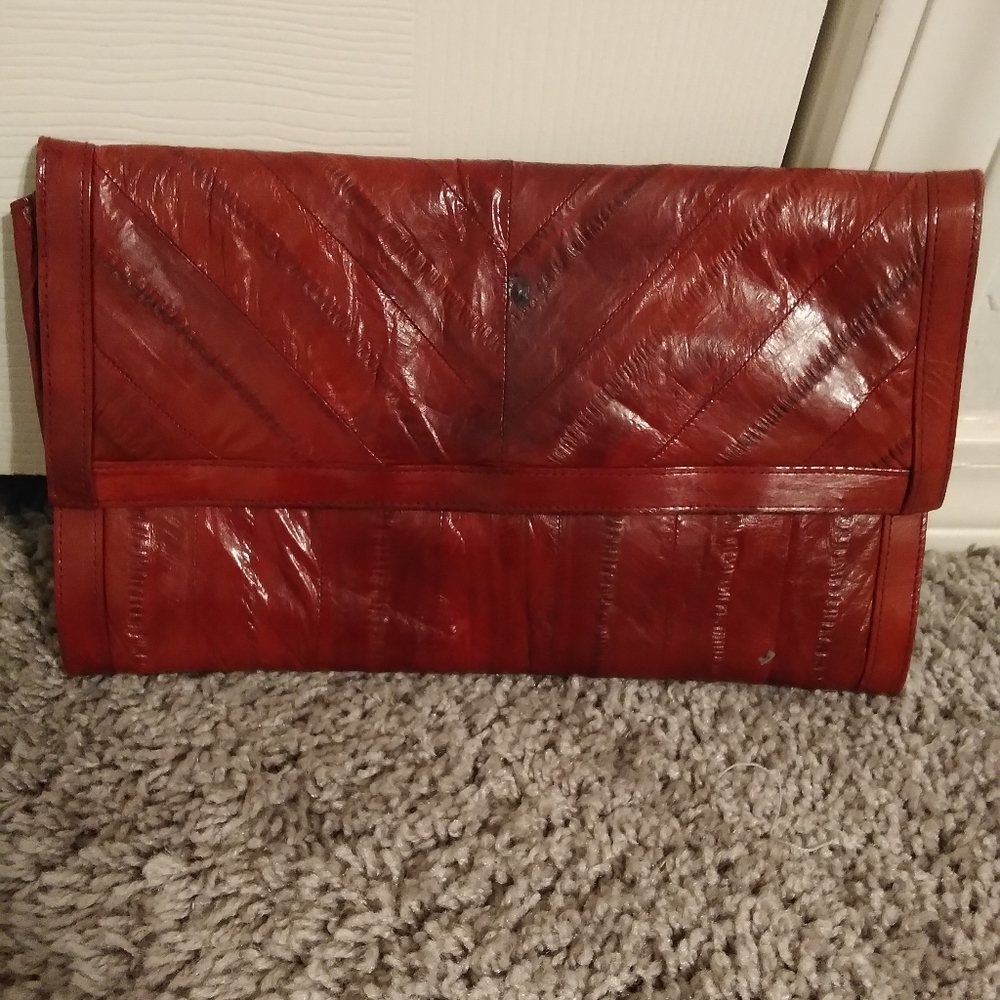 Genuine Eel skin clutch purse (small)